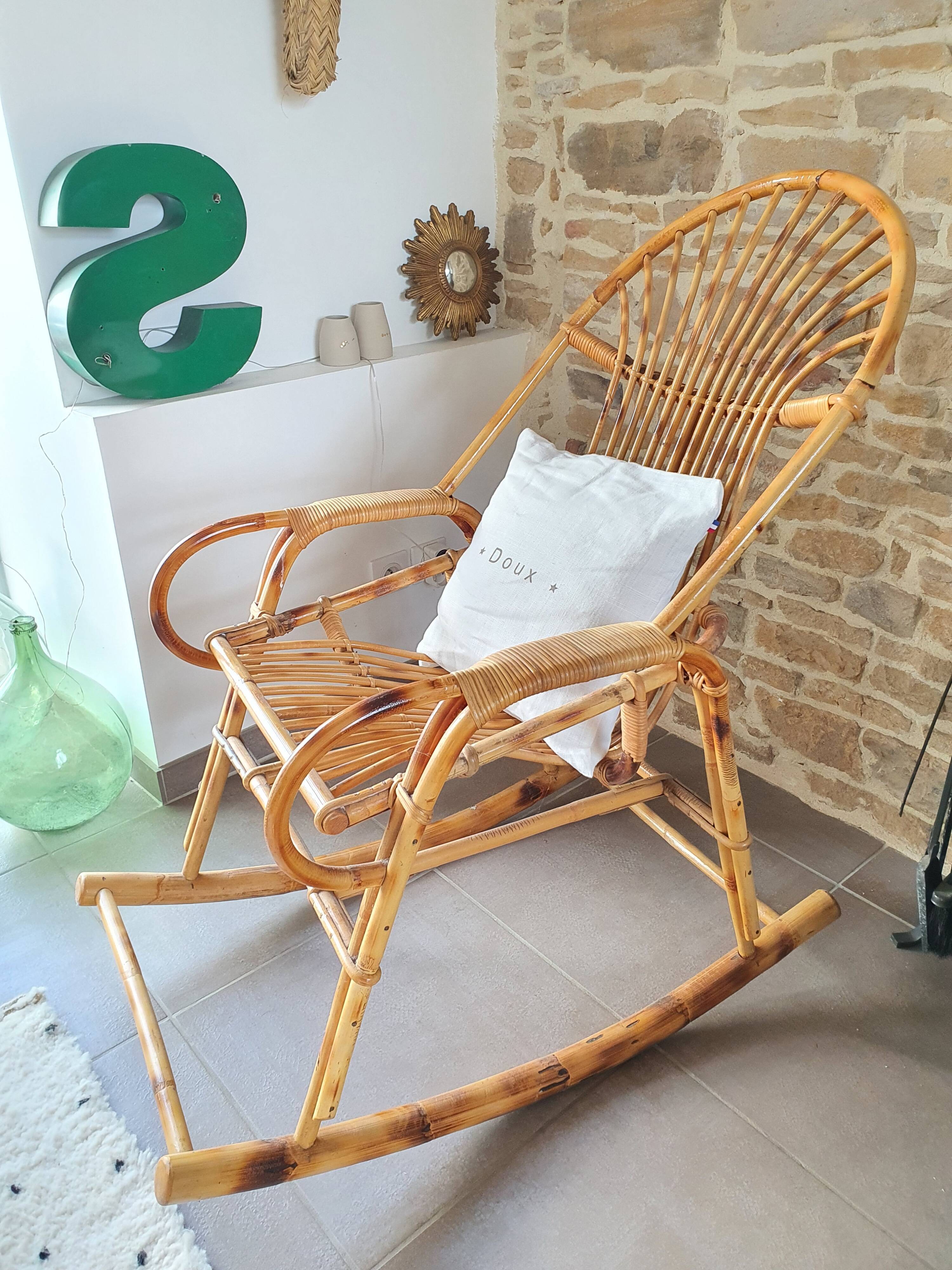 Rattan rocking chair