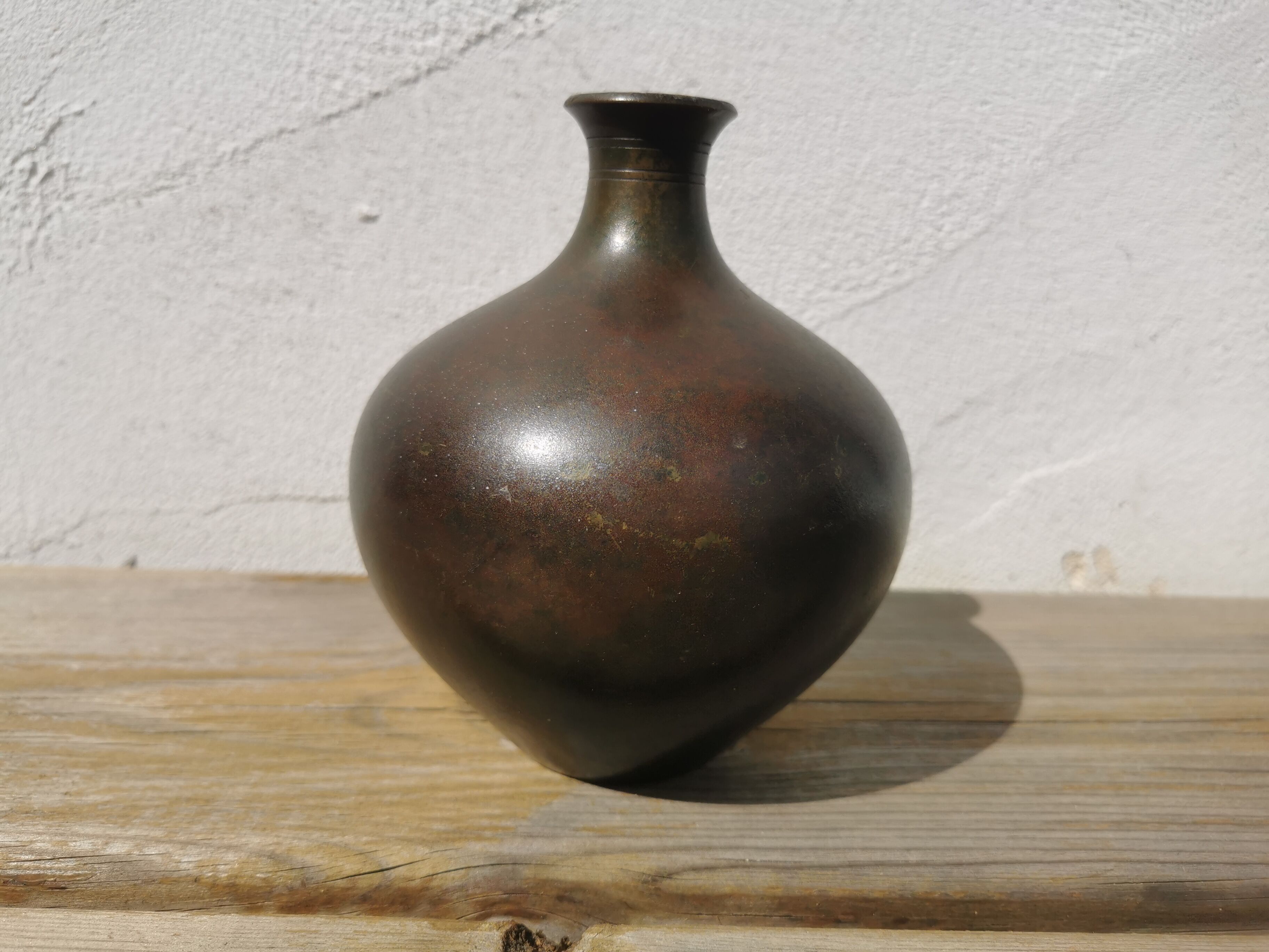 Vase boule ancien danois signé Just andersen