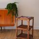 Brown rattan and canework side table, 1970