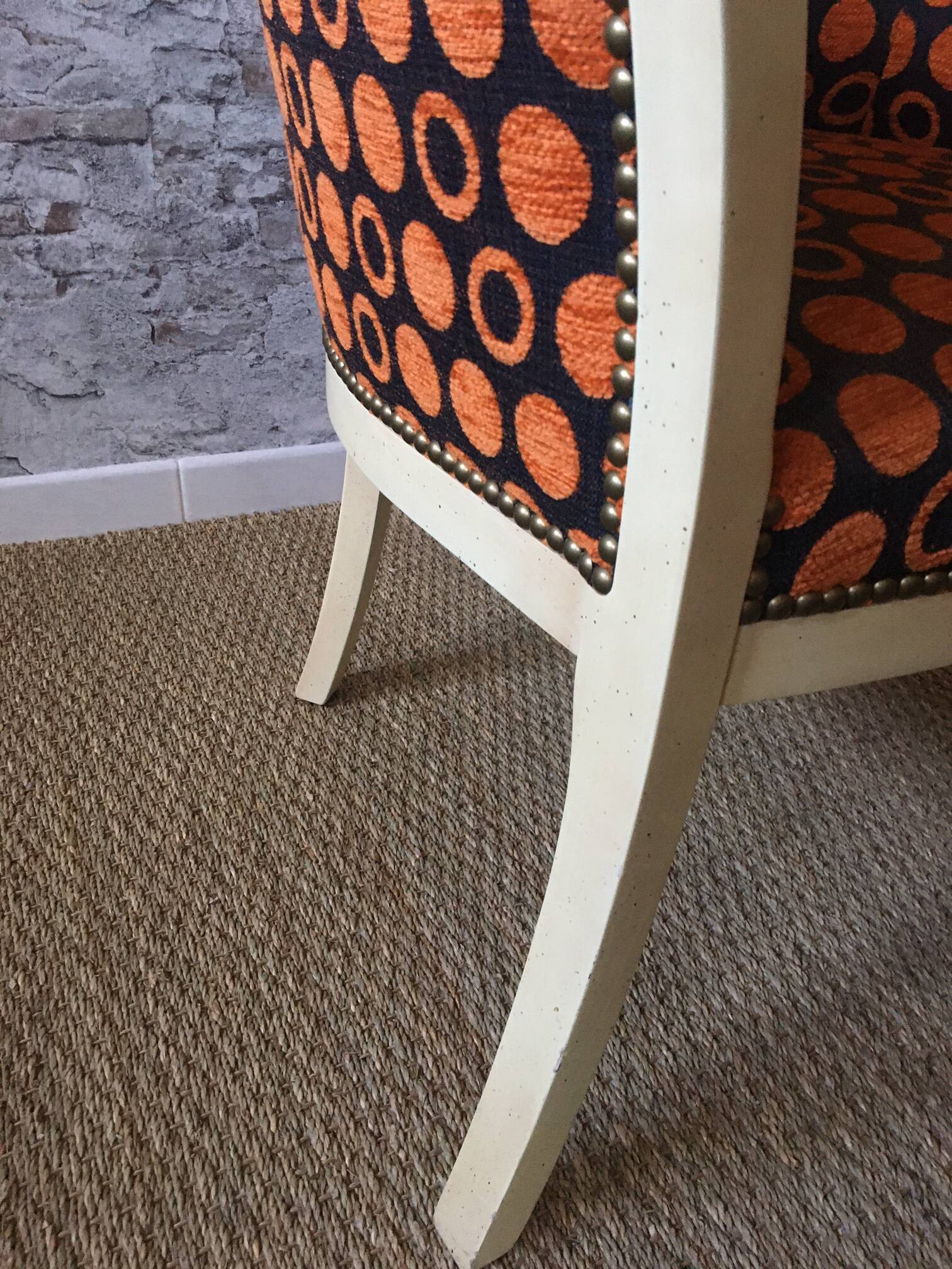 Contemporary shepherdess/marquise style armchair