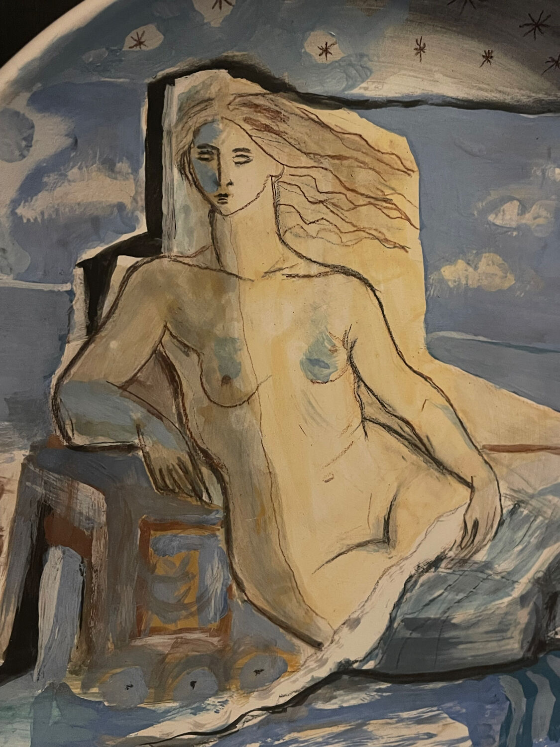 Unique signed ceramic plate