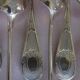 Box of 12 small silver spoons vermeil punch Minerve 190 Grs