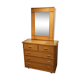 Dresser and its rattan mirror, 1960s