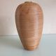 Soliflore ovoid vase in beige ceramic / vintage 70s