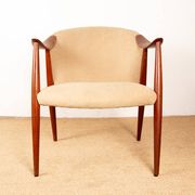 2 Scandinavian armchairs in teak and fabric, new, Gerhard Berg/Westnofa 1960.