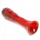 Bean vase, mid-century modern, red glass, Ząbkowice, Poland, 1970s