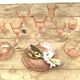 Lot of 6 shot glasses Rosaline Arcoroc walk