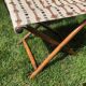 Folding garden chair and his foot rests, folding Napoleon III