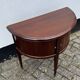 Vintage mahogany half-moon console