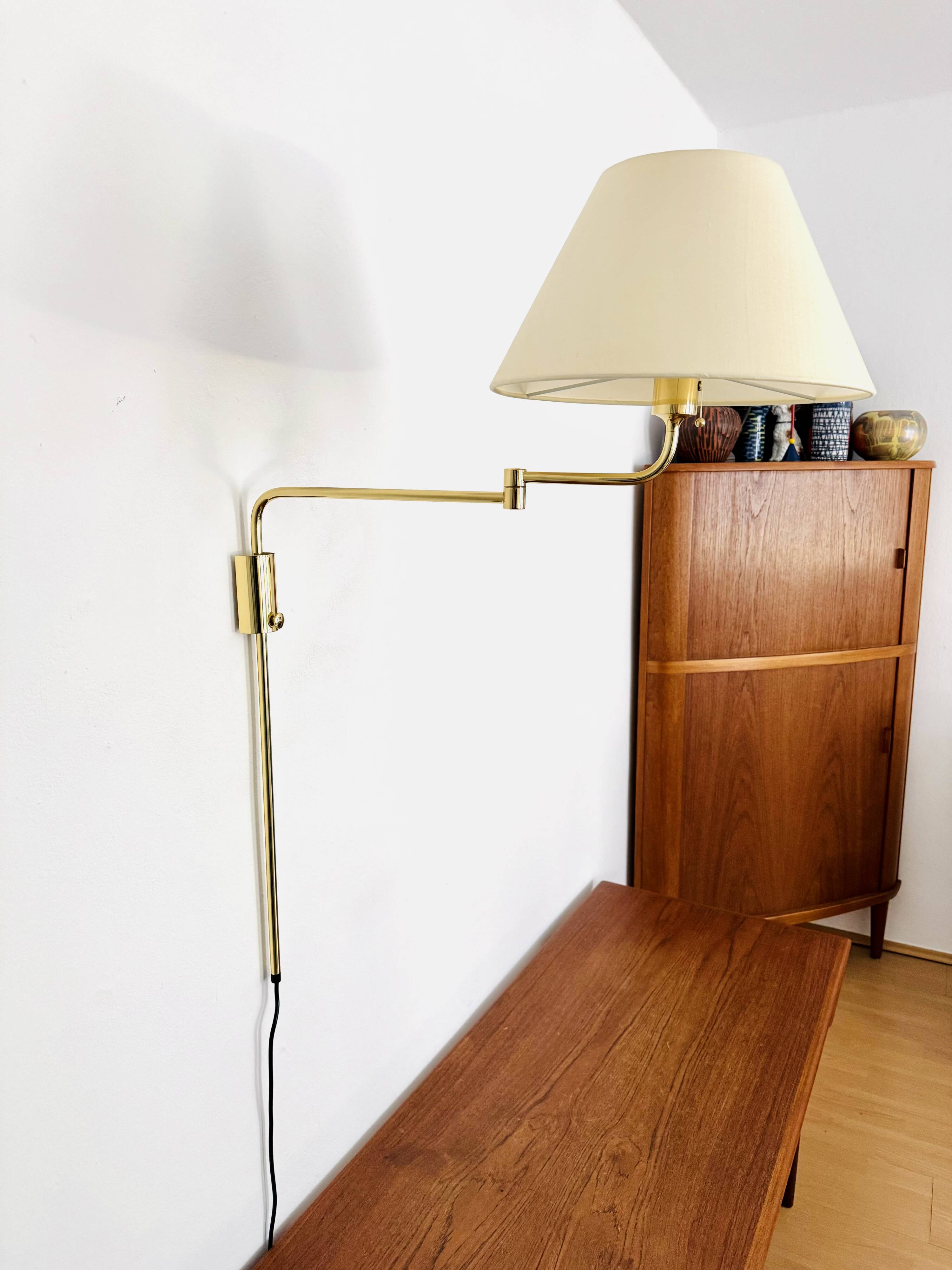 Set of 2 1970s Brass Lesan Wall Lamps by Florian Schulz