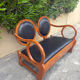 original Hungarian Art Deco bench in walnut by Lajos Kozma
