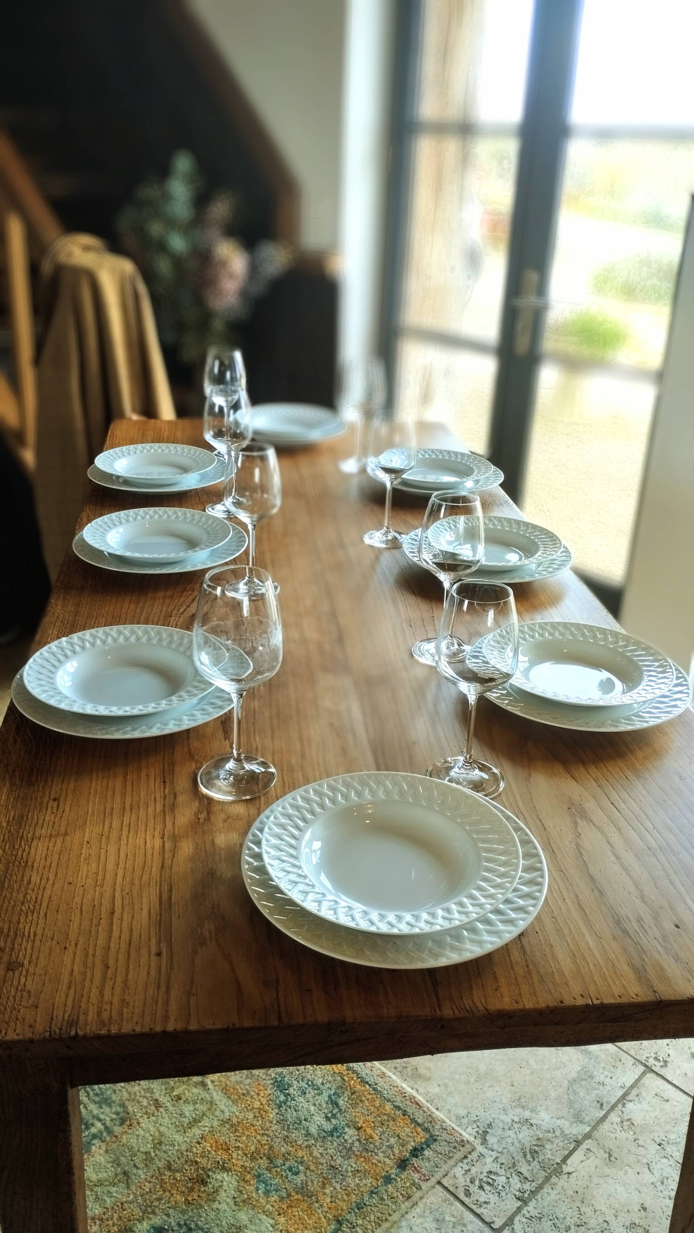 Table ferme chêne massif 80x185