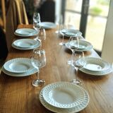 Solid oak farmhouse table 80x185