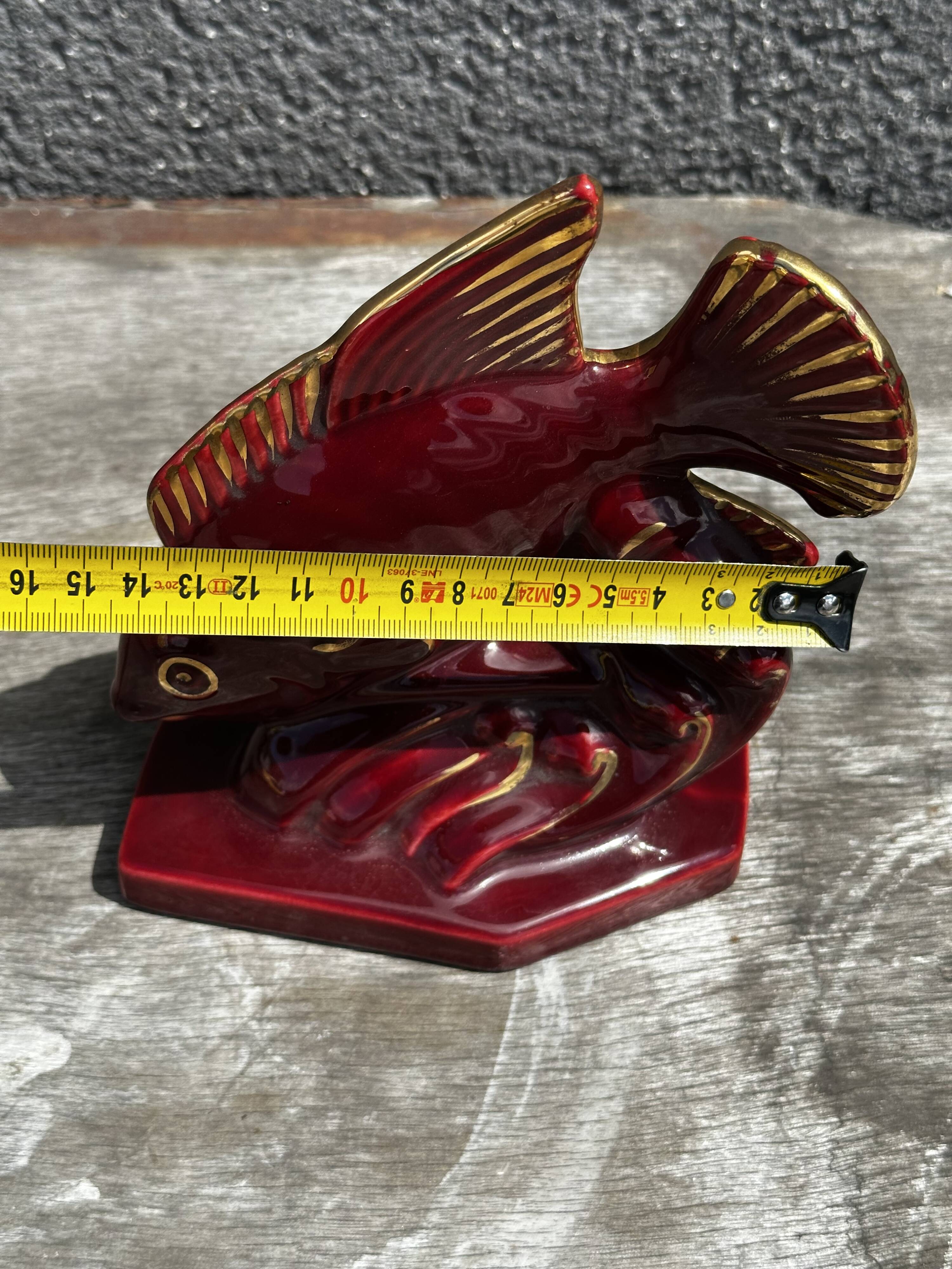 Art Deco sculpture 1930-1940 - Signed ceramic fish