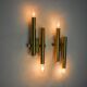 Pair of tubular wall lights from Sciolari, Italy, 1970