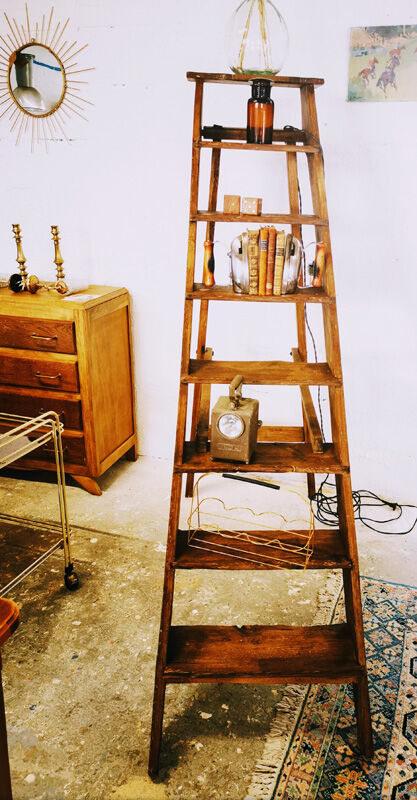 Former wooden painter's stepladder