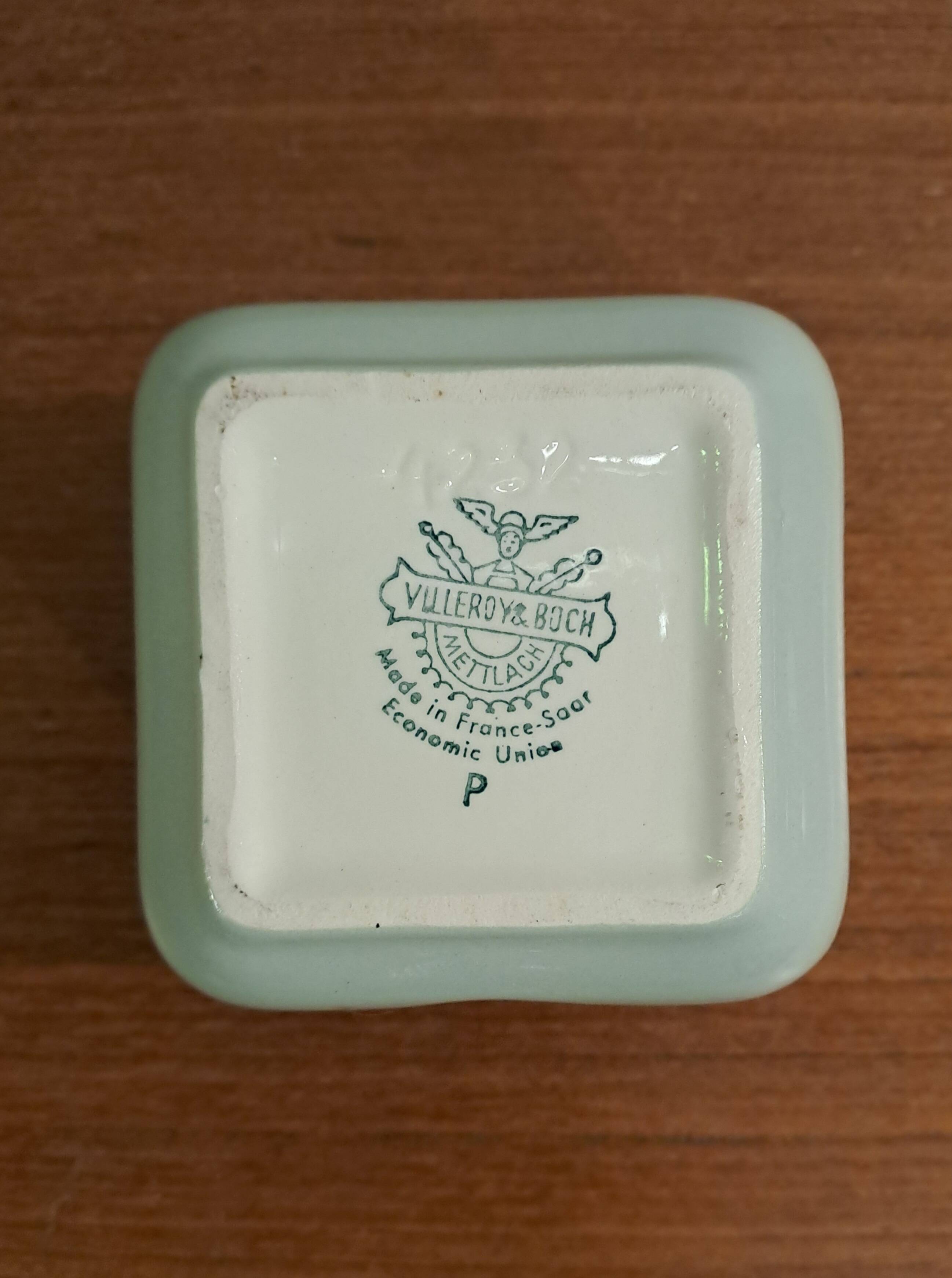 Villeroy and Boch butter dish, Art Deco style 1940s