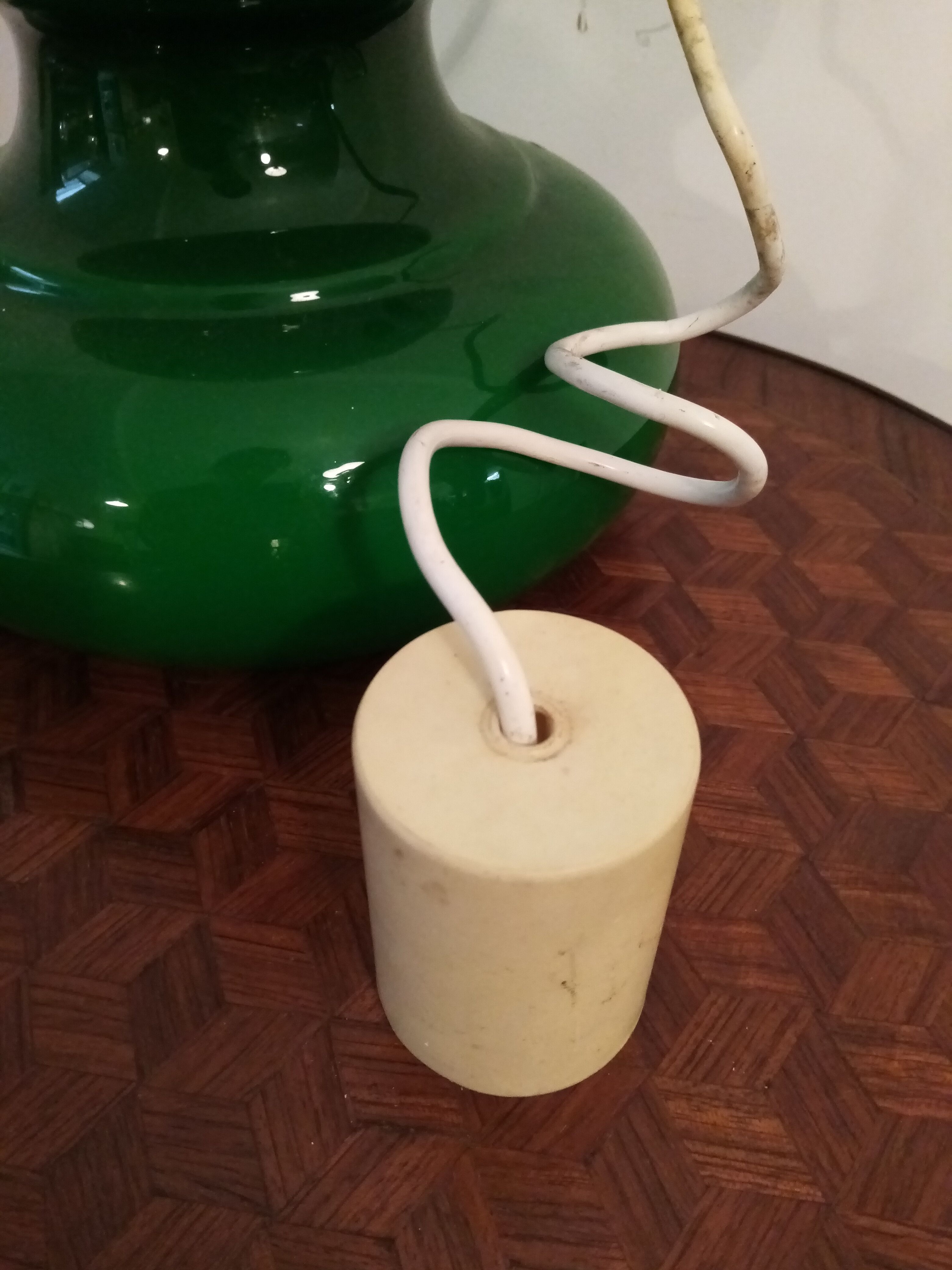 Opaline hanging lamp