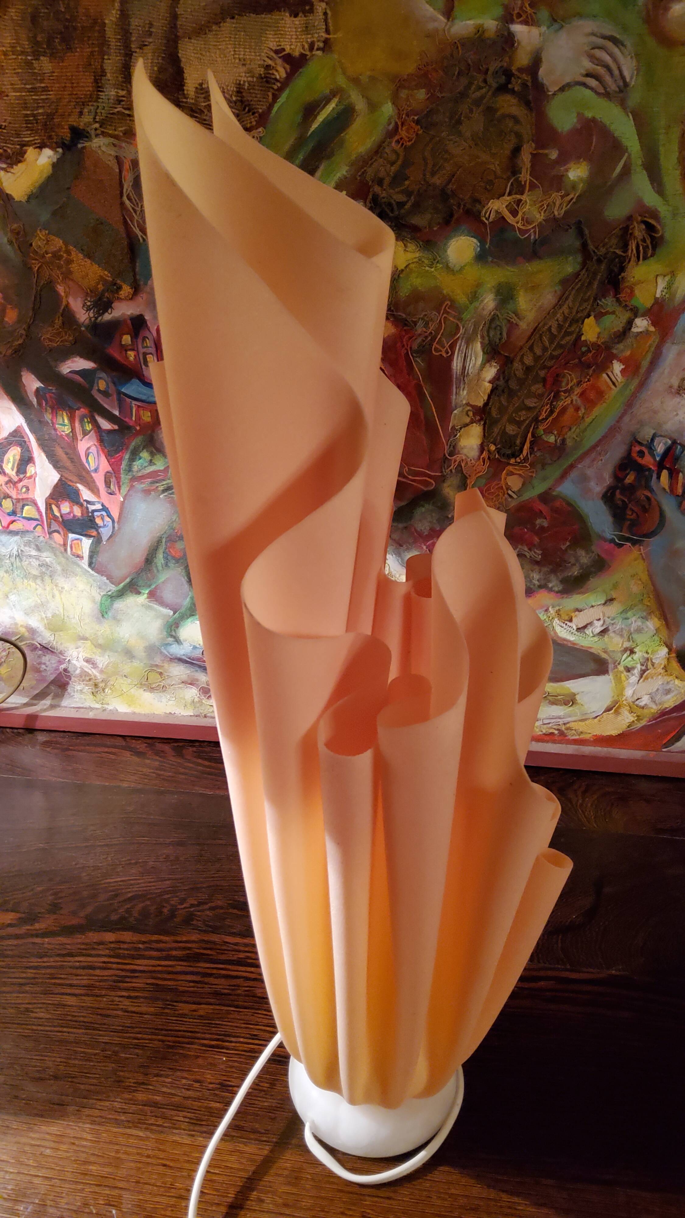 Athena lamp by Georgia Jacob marble and resin 53cm