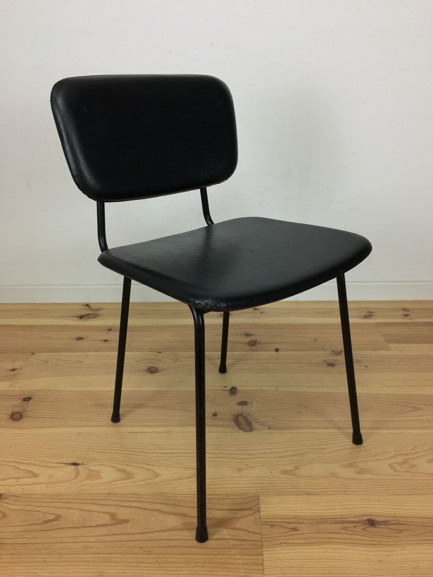 Airborne chair, Carolina Prefacto, 1950, metal and black skai