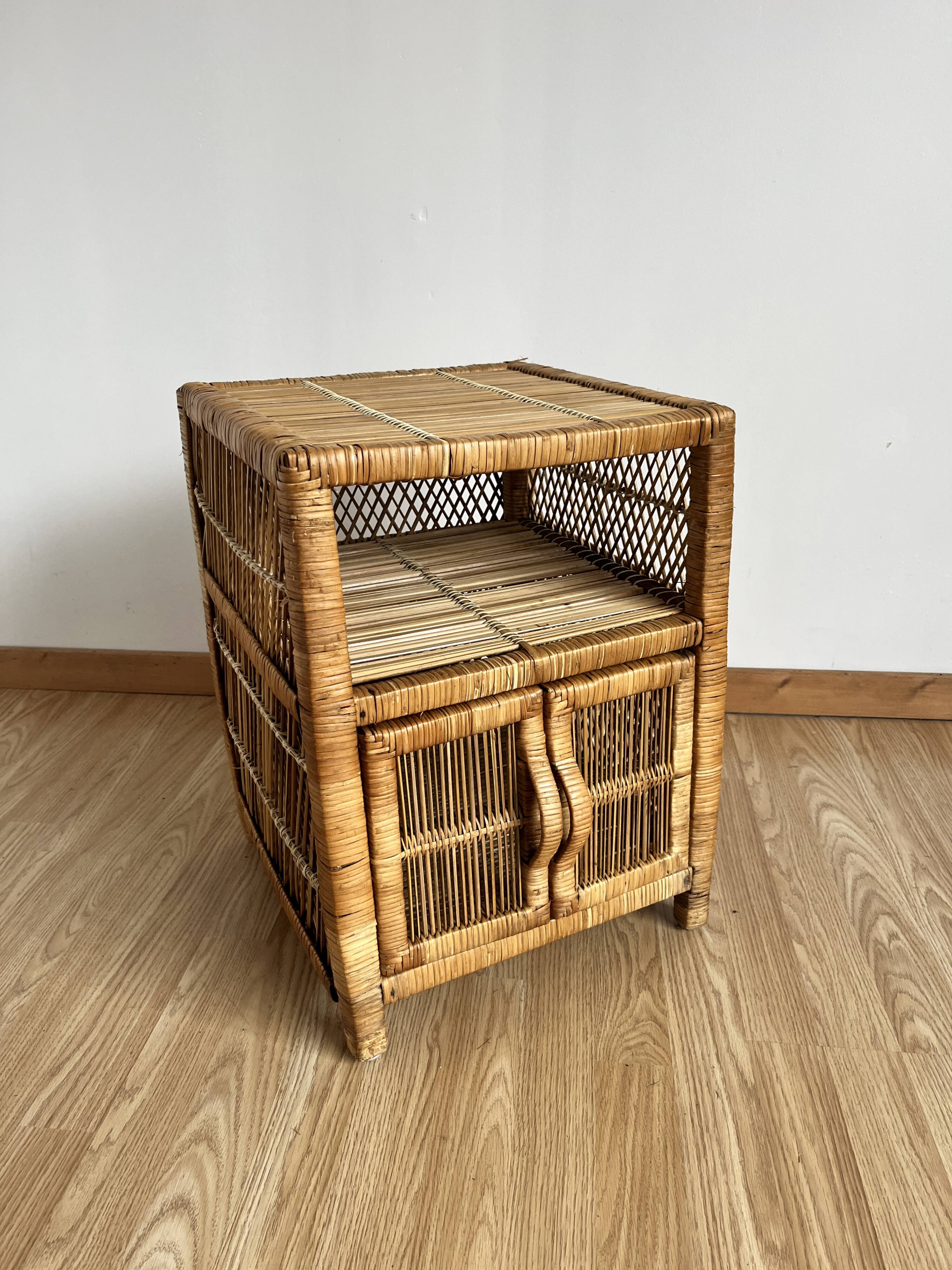 Rattan bedside cabinet