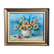 Oil on framed canvas Sunflower bouquet