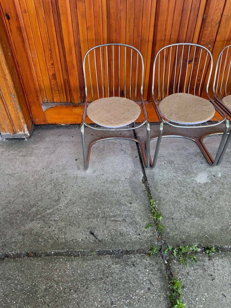 Italian dining chairs style Gastone Rinaldi, 1970s, set of 4