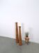 Set hoge rotan kaarsen kandelaar vintage