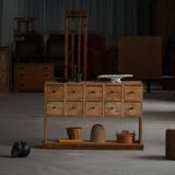 Danish apothecary cabinet in antique pine from the 19th century / Console, 1850–1880s