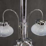 1960s Chrome Plated Chandelier with Murano Glass,  Italy