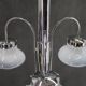1960s Chrome Plated Chandelier with Murano Glass,  Italy