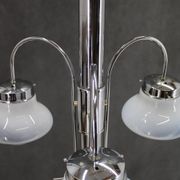 1960s Chrome Plated Chandelier with Murano Glass,  Italy