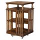 Victorian oak revolving library table circa 1880.