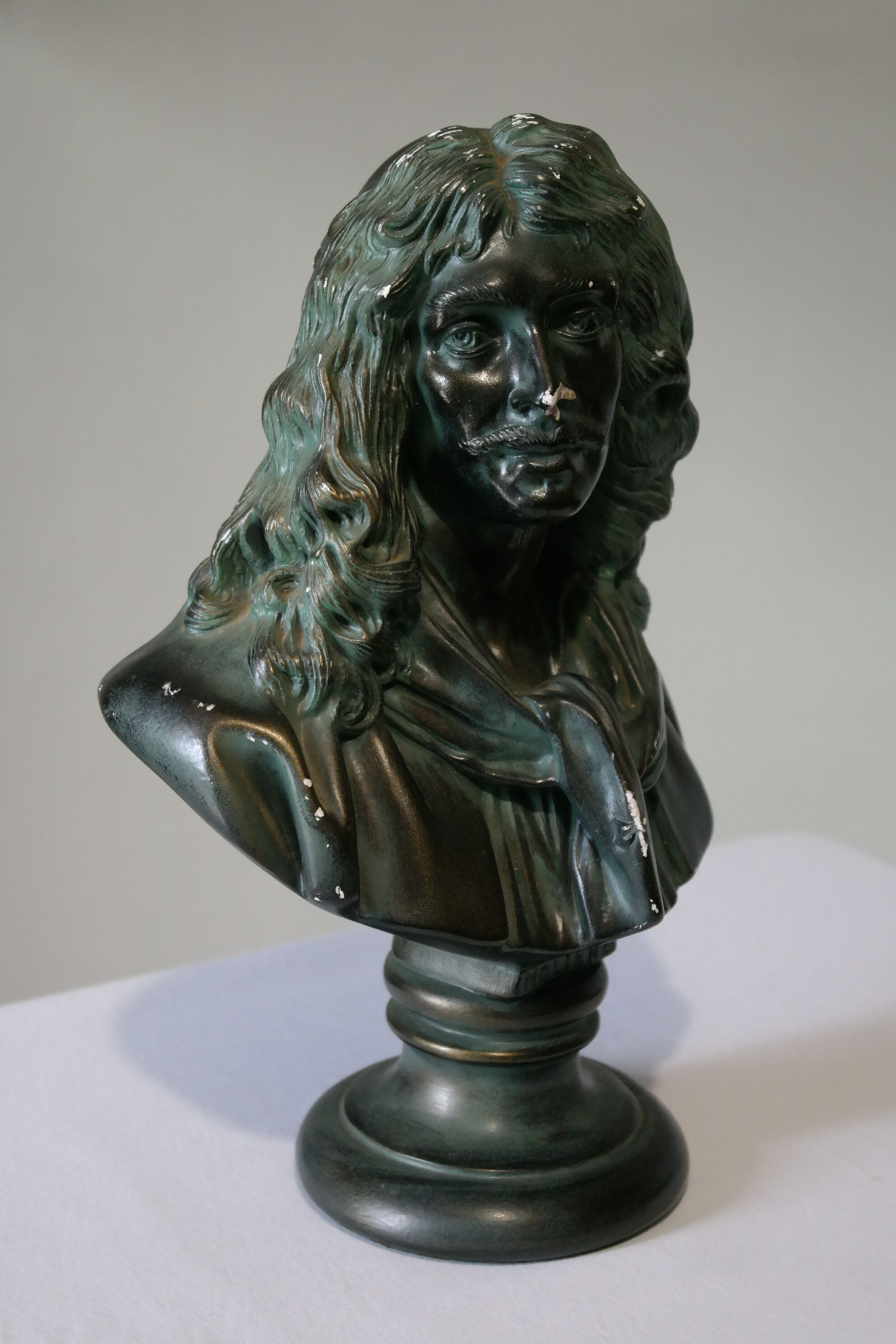 Molière bust in plaster