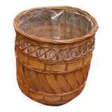 Cache pot rotin vintage