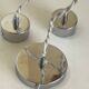 Triple suspension cascade three tulips crystal and vintage chrome