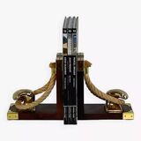 Vintage wooden and gold bookend