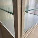 Vintage Parisian cabinet, metal display cabinet, small painted display cabinet