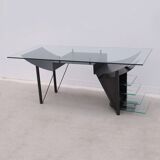 Desk and rolling block “007” by Hélène GALDINI for H. GALDINI, 1980