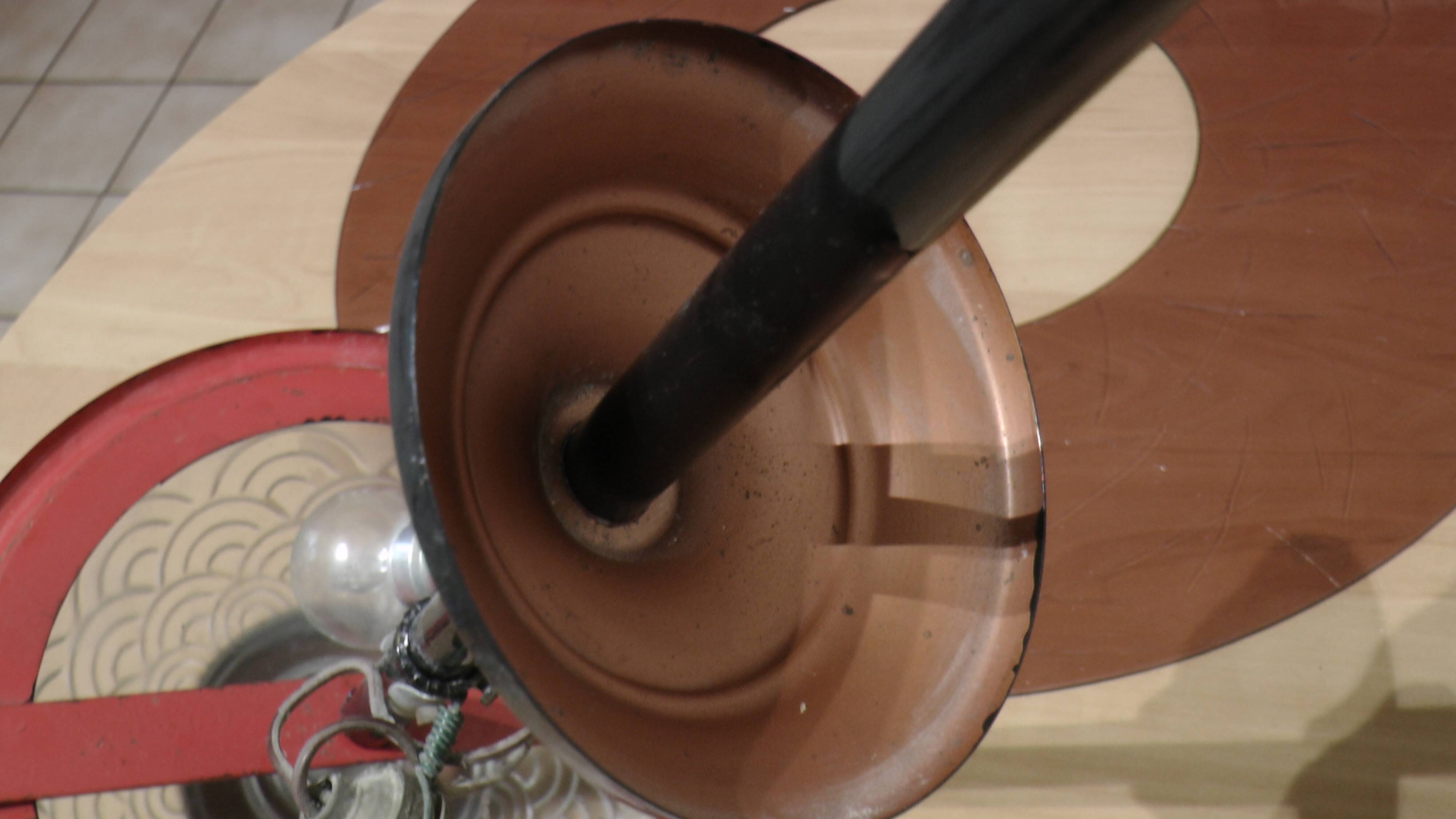 Vintage glass disc chandelier