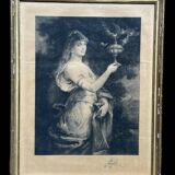 Engraving of a woman.