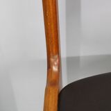 1960s Set Of 6 Teak Dining Chairs in Leatherette , Denmark