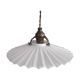 Old pendant light in pleated white opaline