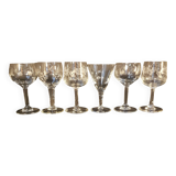 6 verres à porto ciselés