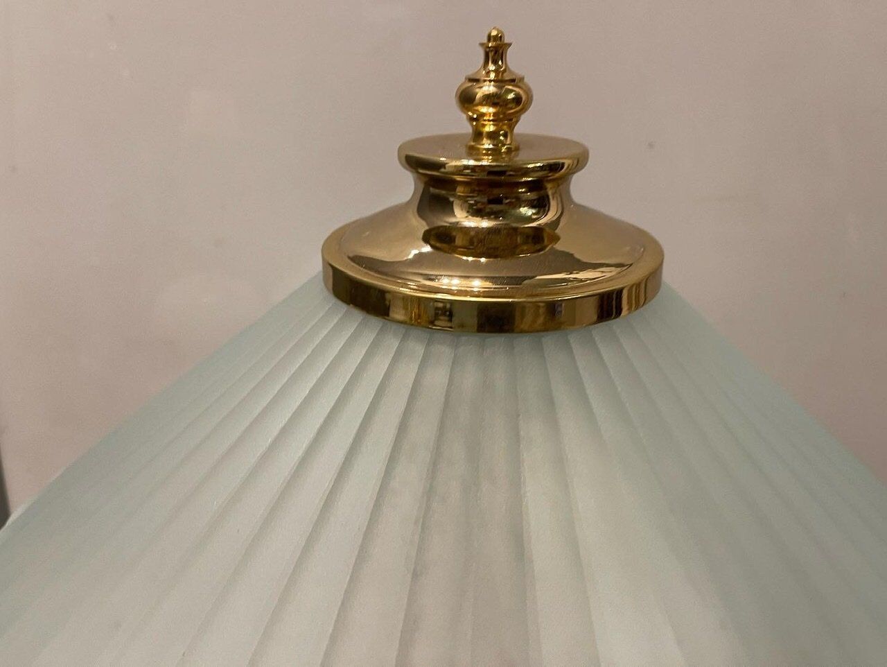 Table lamps in satinated glass, 1980