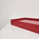 Vintage Italian Red Metal Trays / Mid-Century Modern Decorative Servin