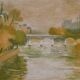 Paul COLLOMB: Paris, The Pont des Arts, signed original lithograph