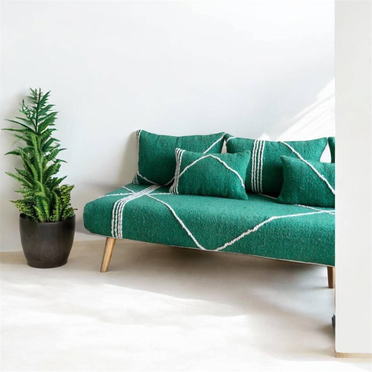 Moroccan Heritage Reimagined – Malachite Green Znafi Lounge Seating