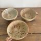 Set of 3 vintage speckled stoneware mugs