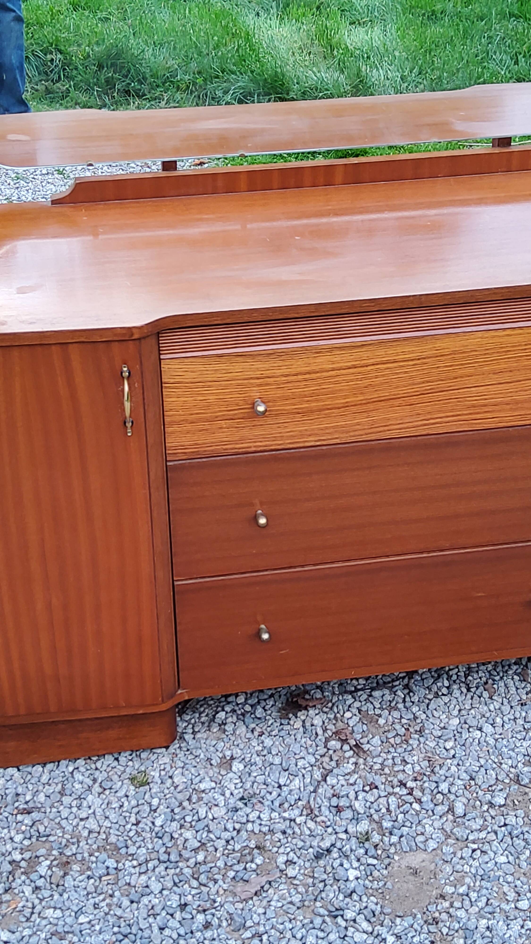 Vintage 1960s mahogany dressing table chest of drawers